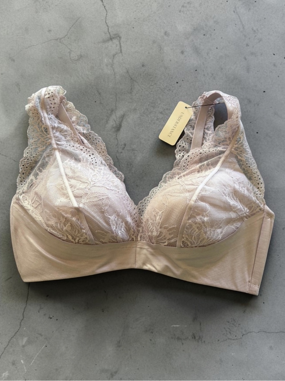 Sheer Lace Bra in Light Blush - Women's Intimates